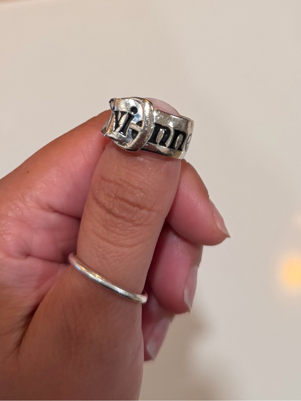 Sterling Silver Buckle Band Ring - Silver